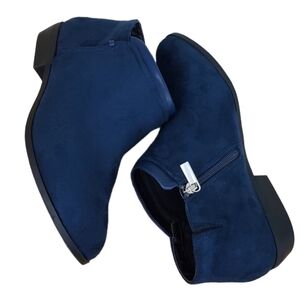 Comfortview Wide Width Bexley Bootie Short Ankle Boot Blue Size 10W